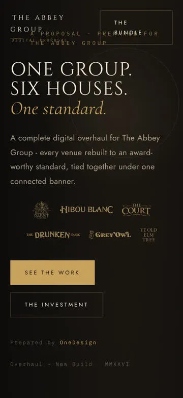 The Abbey Group on a phone