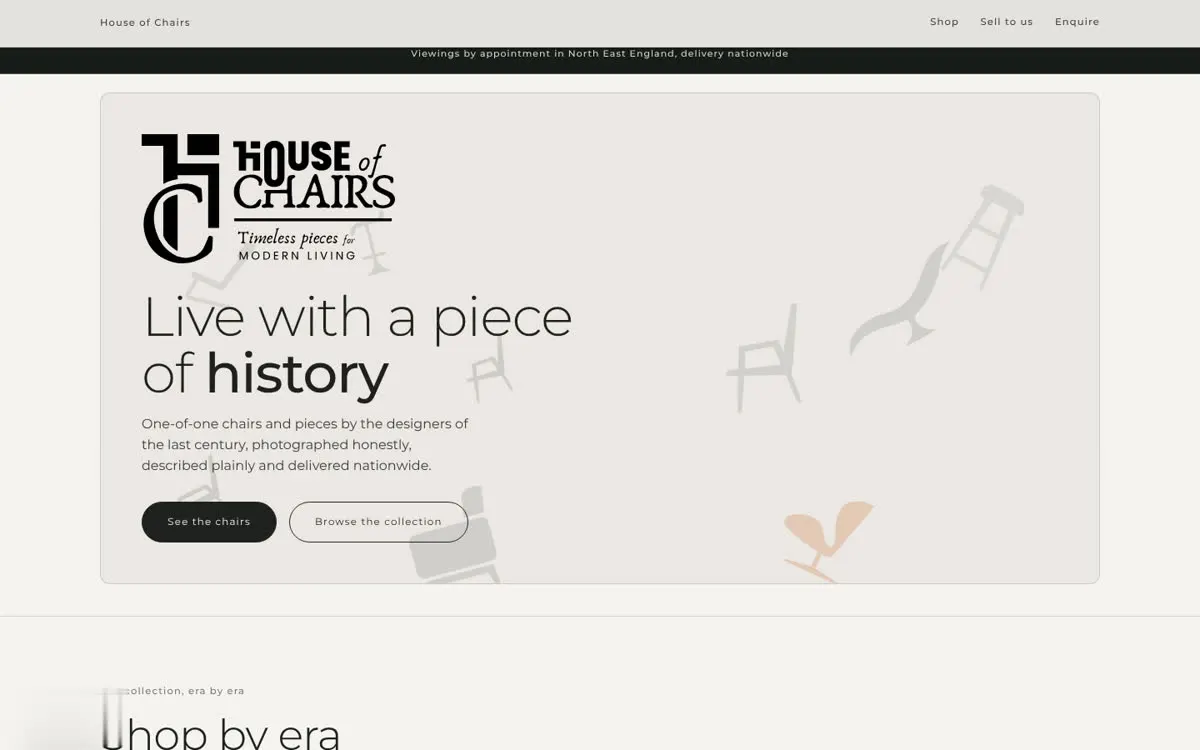 House of Chairs on desktop