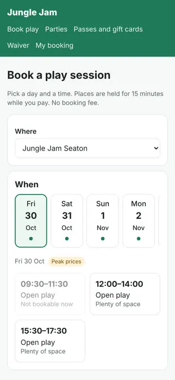 Tickets kit on a phone