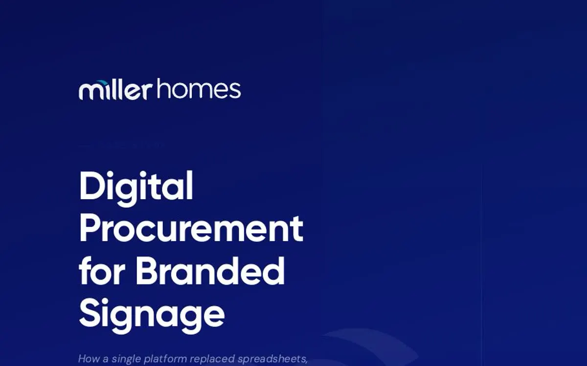 Miller Homes Signage Portal on desktop