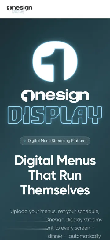 Onesign Display on a phone