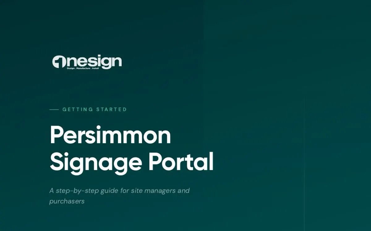 Persimmon Signage Portal on desktop