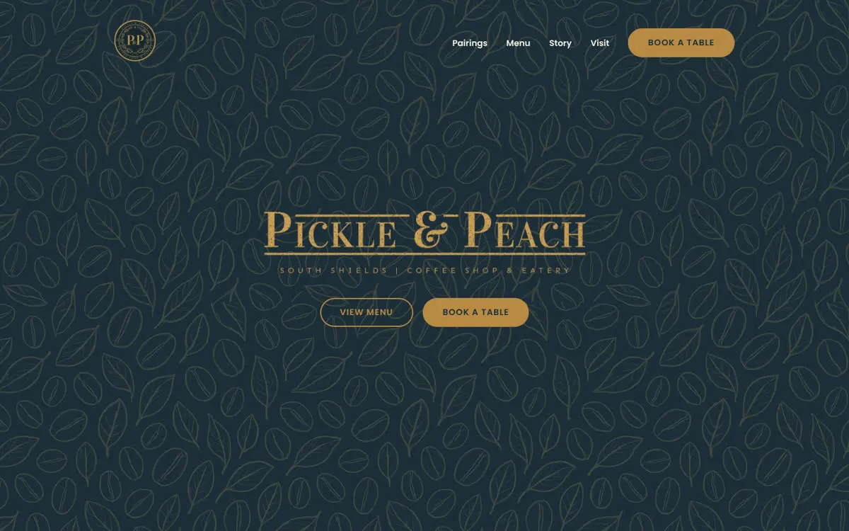 Pickle & Peach on desktop