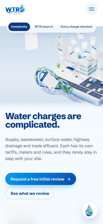 WTR Utilities on a phone
